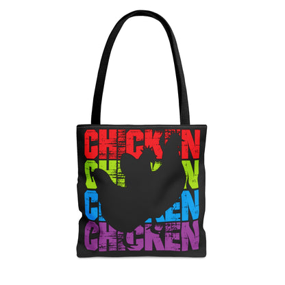 Multicolored Chicken Tote Bag
