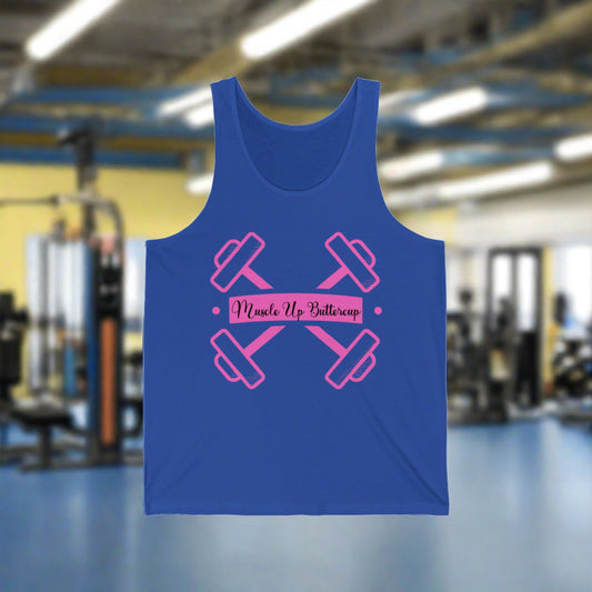 Muscle Up Buttercup workout tank top