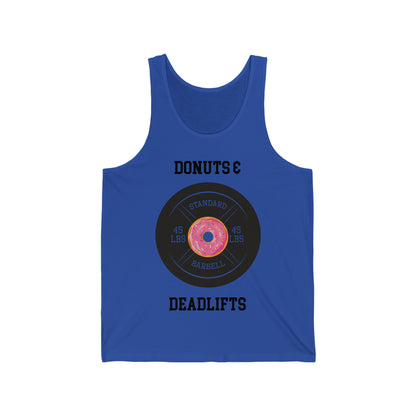 Donuts & Deadlifts Workout Shirt, Workout Gym Lift Unisex Tank, muscle tee, gym shirt, muscle tank, crossfit tank, powerlift