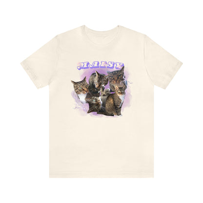 Vintage Custom Cat Shirt with Retro Collage Personalized pet photos in 90's Style