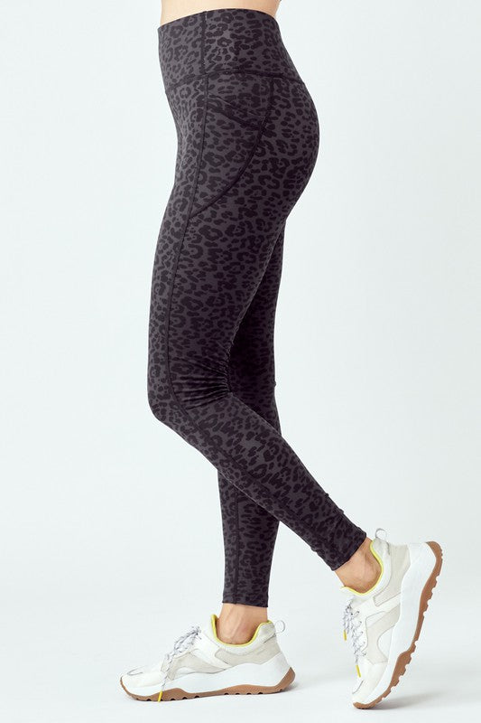 Balance Athletica Lux panthern Black velvet Leopard Print Leggings | eBay