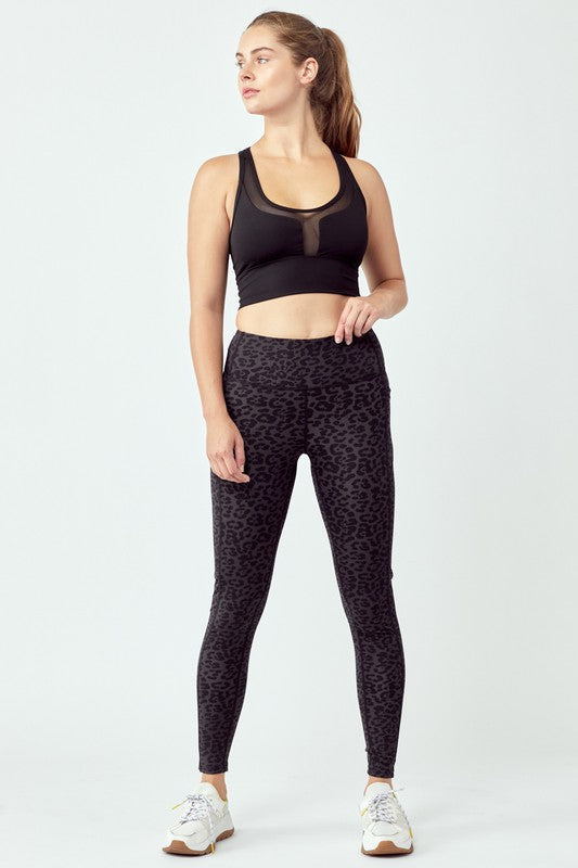 Leopard Print Yoga Tight Pants High Waist Running Workout - Temu