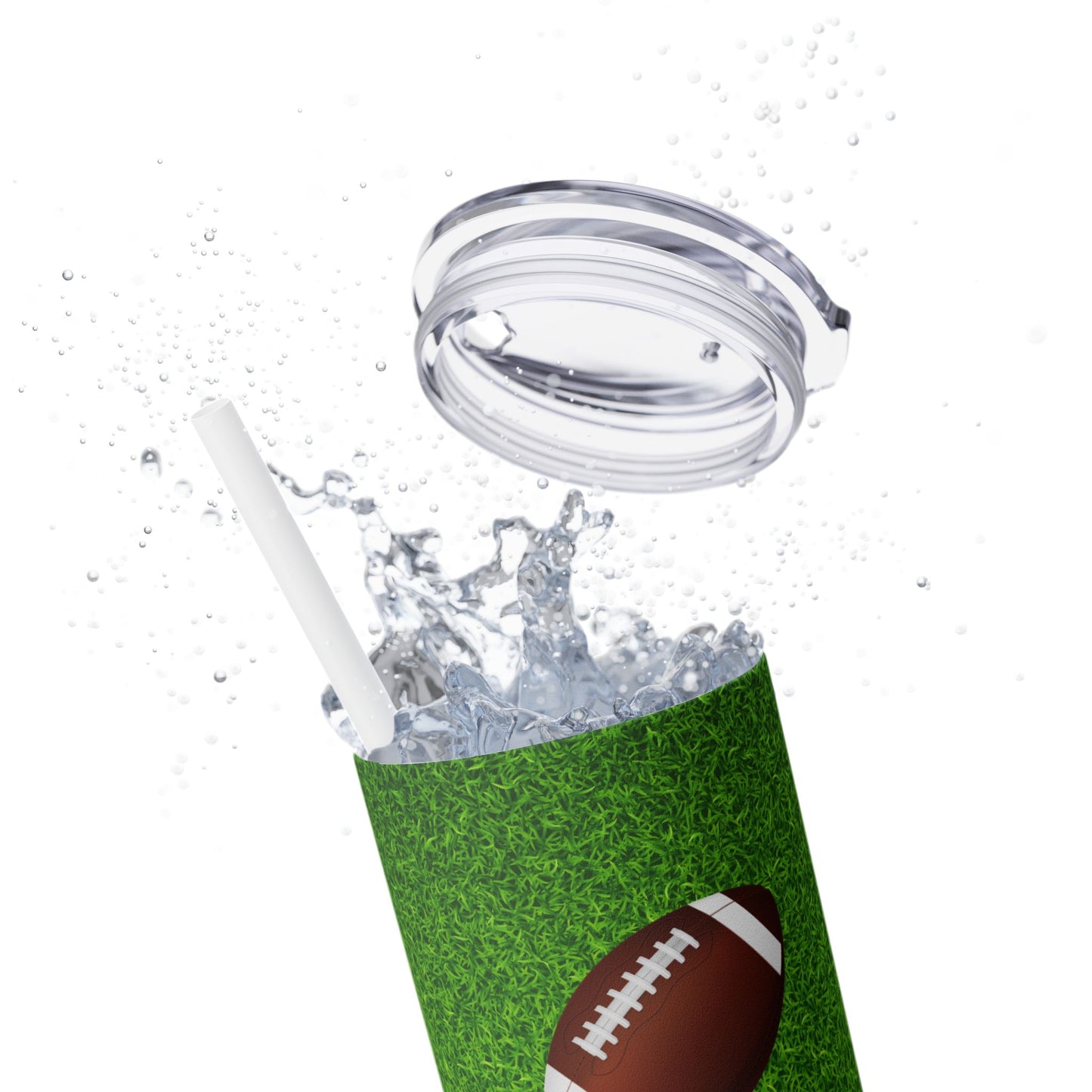 Game Day Personalized Name Football Tumbler & Straw Customized Drinkware Gift Custom Tumbler