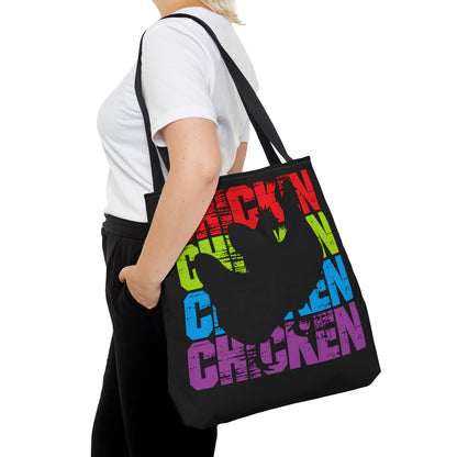 Multicolored Chicken Tote Bag