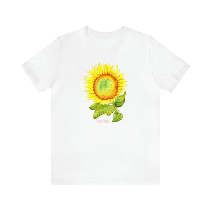 Sunflower watercolor print T-Shirt, Watercolor Sunflower lover Gift,  Plant Lady Shirt