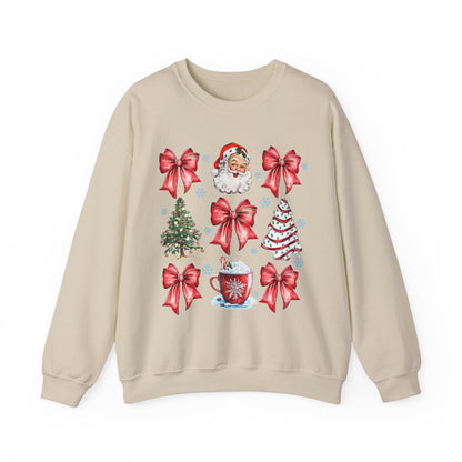 Cute Bow Croquette Christmas Sweatshirt