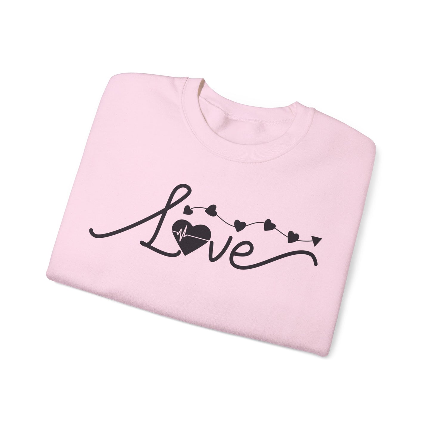 Self Love Heartbeat Sweatshirt for Valentines Day - Crewneck Sweatshirt