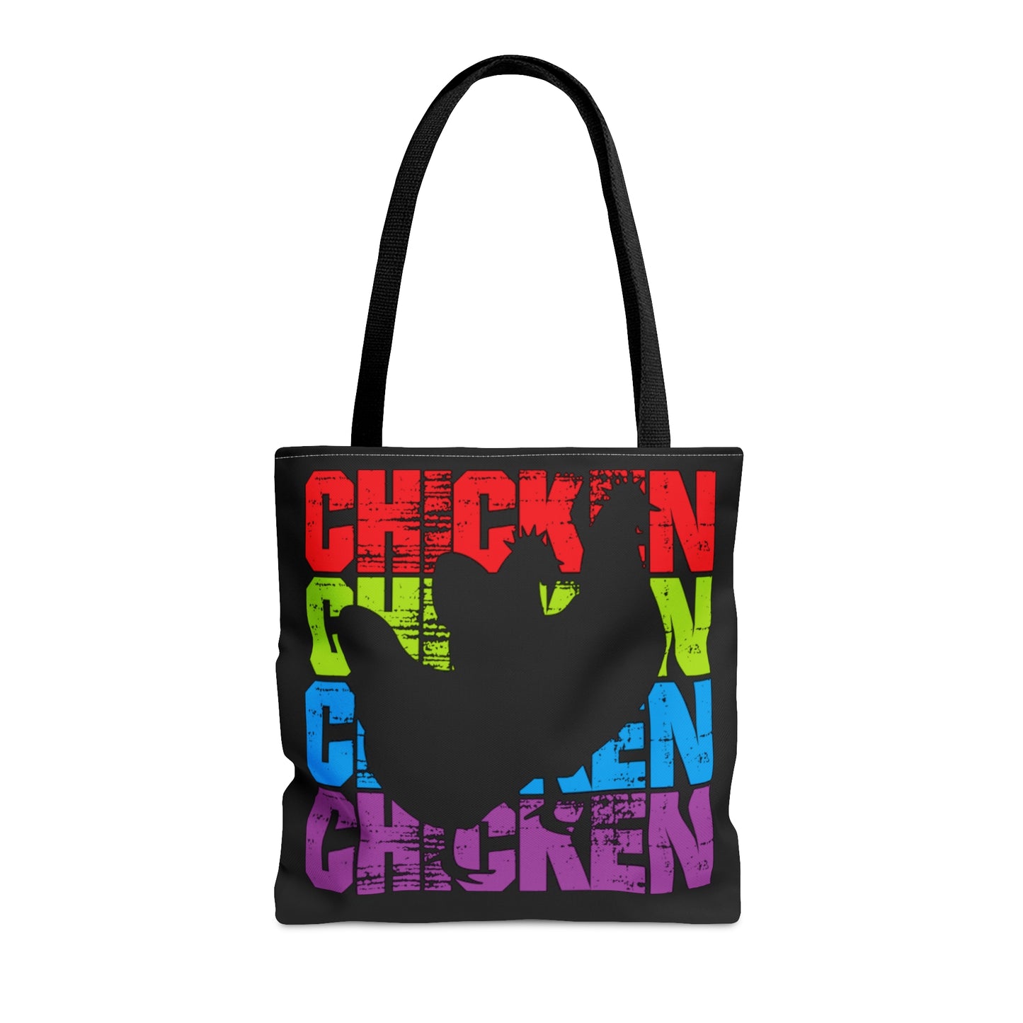 Multicolored Chicken Tote Bag,  Chicken Theme Gifts, Chicken Accessories, Chicken Lover