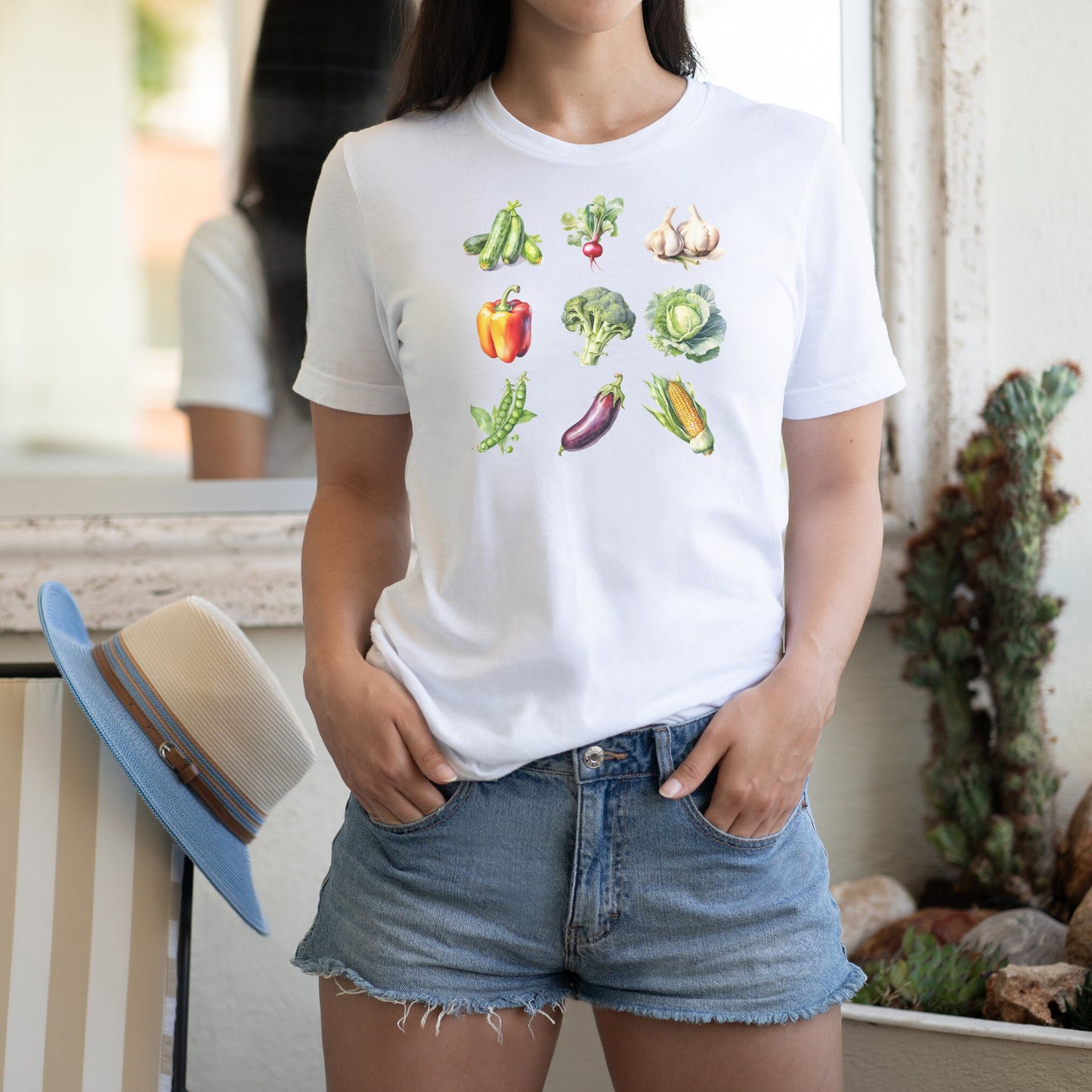 Farmers Market Vegetable T-Shirt, Vegan Shirt, Veggie Lover t-shirt, Farmers market tee, vegetable watercolor print