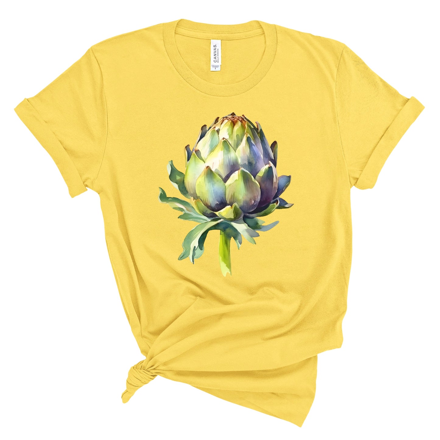 Artichoke Watercolor Vegetable T-Shirt Watercolor print shirt Vegetable tee Artichoke Cottagecore Farmers Market vegetable Artichoke