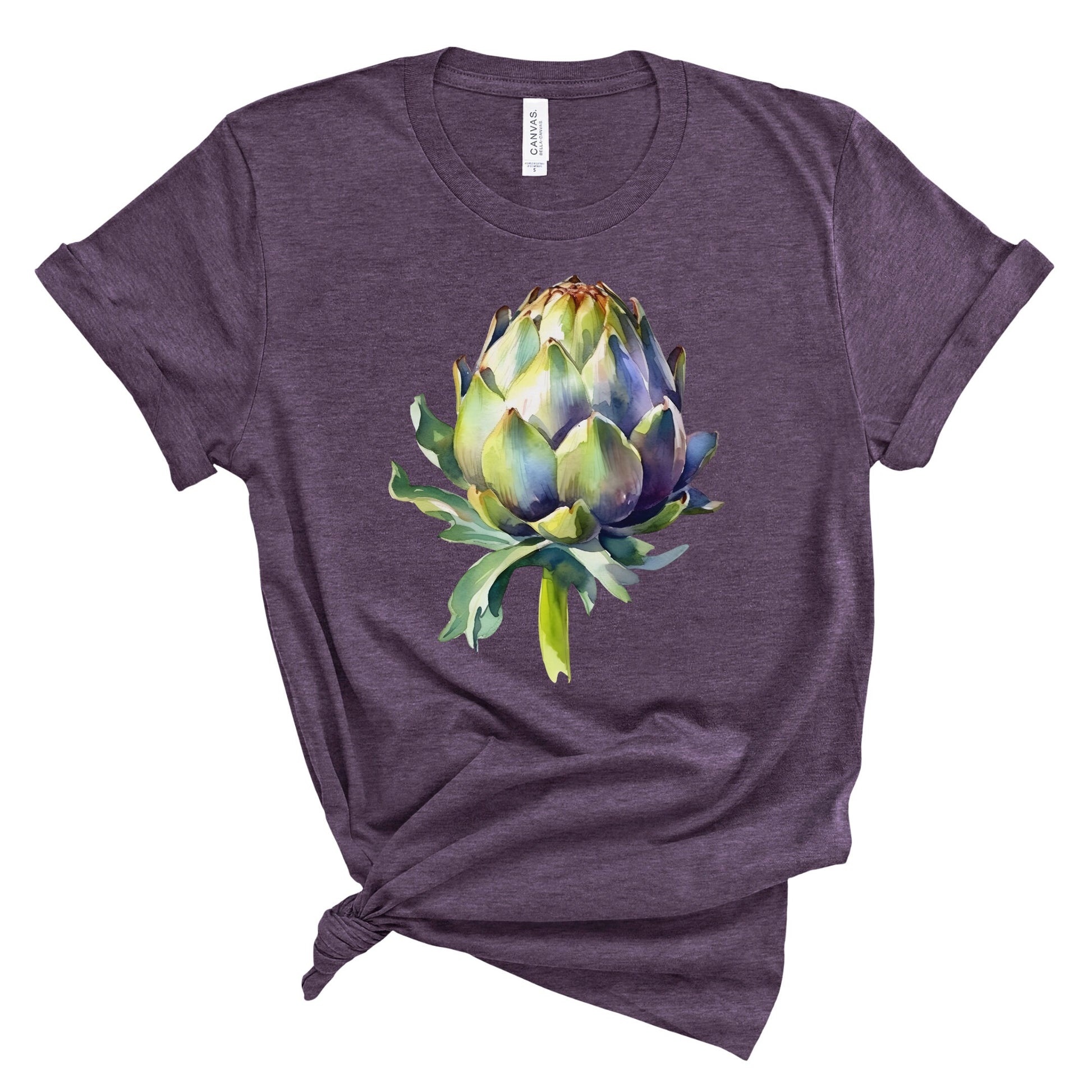 Artichoke Watercolor Vegetable T-Shirt Watercolor print shirt Vegetable tee Artichoke Cottagecore Farmers Market vegetable Artichoke