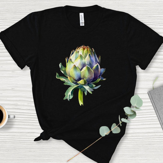 Artichoke Watercolor Vegetable T-Shirt Watercolor print shirt Vegetable tee Artichoke Cottagecore Farmers Market vegetable Artichoke