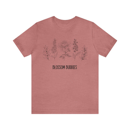 Blossom Buddies Botanical Gardening TShirt botanical tshirt fairycore shirt garden mom shirt wildflower shirt gift for mom