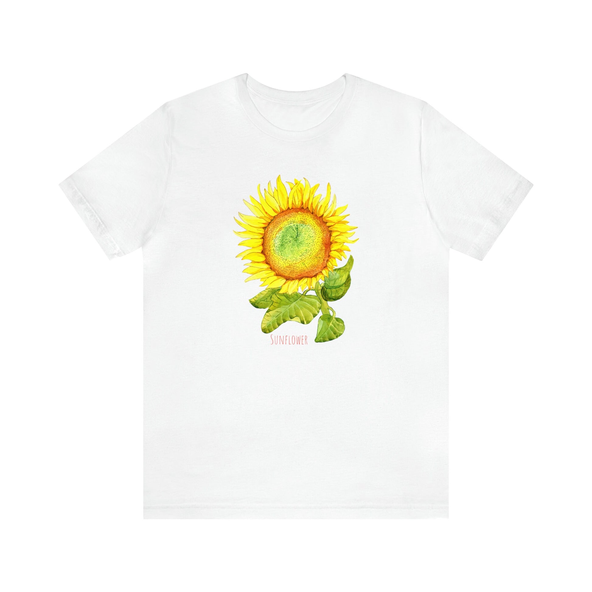 Sunflower watercolor print T-Shirt, Watercolor Sunflower Shirt Flower lover Gift Plant Lady Shirt