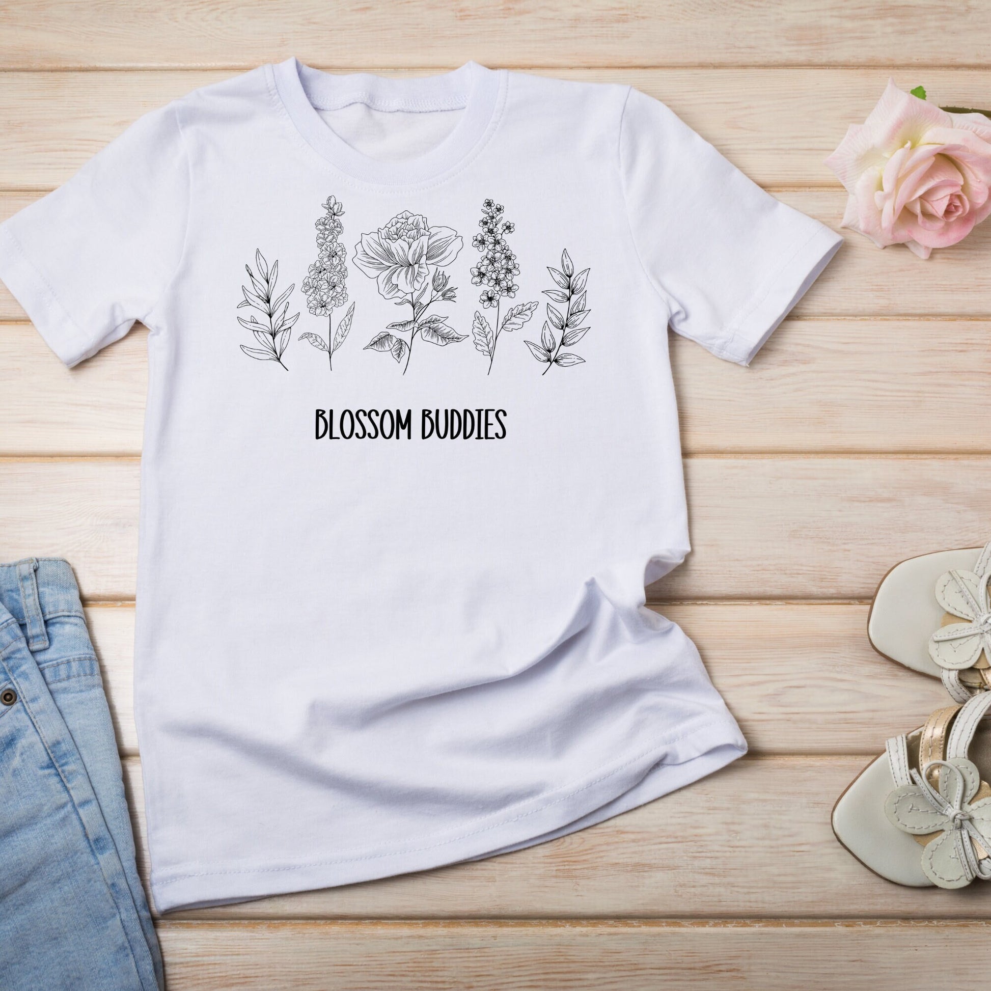 Blossom Buddies Botanical Gardening TShirt botanical tshirt fairycore shirt garden mom shirt wildflower shirt gift for mom