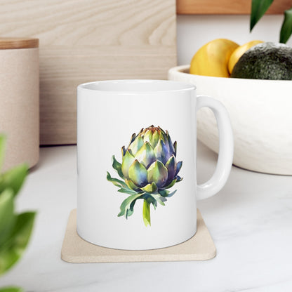 Watercolor Artichoke Mug, Artichoke Coffee Cup