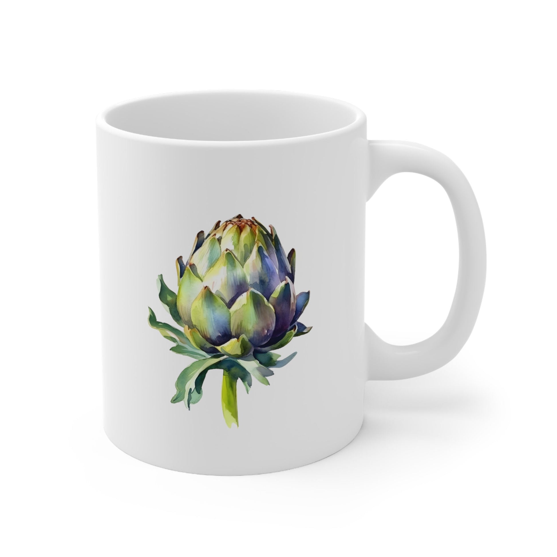 Watercolor Artichoke Mug, Artichoke Coffee Cup