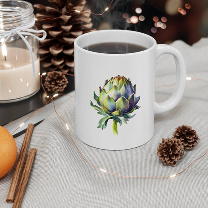 Watercolor Artichoke Mug, Artichoke Coffee Cup