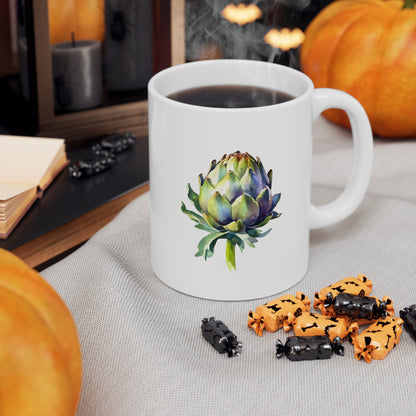 Watercolor Artichoke Mug, Artichoke Coffee Cup