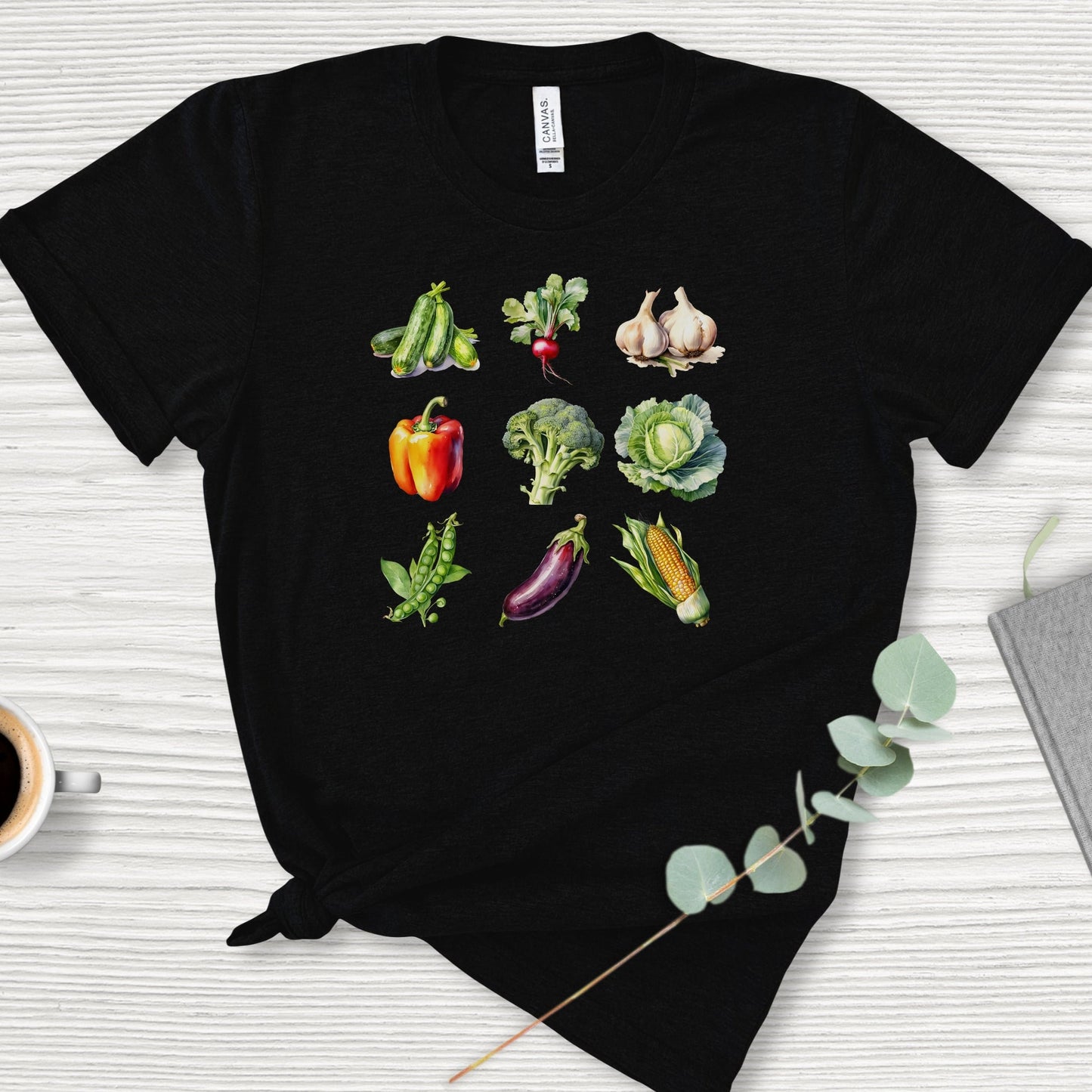 Farmers Market Vegetable T-Shirt, Vegan Shirt, Veggie Lover t-shirt, Farmers market tee, vegetable watercolor print