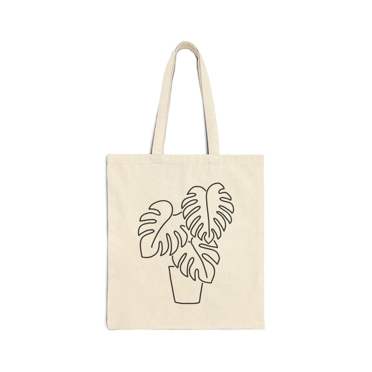 Monstera Plant Cotton Canvas Tote Bag green plant house plant monstera grocery bag monstera plant mom plant lady