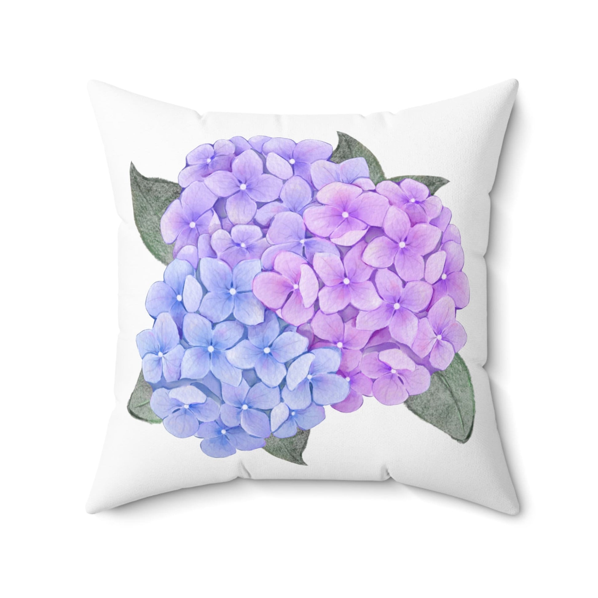 Hydrangea Flower Pillow Floral Decorative Cushion Home Décor Accent Pillow Soft Easy Wash Slip Cover & Pillow Coastal Grandma Style