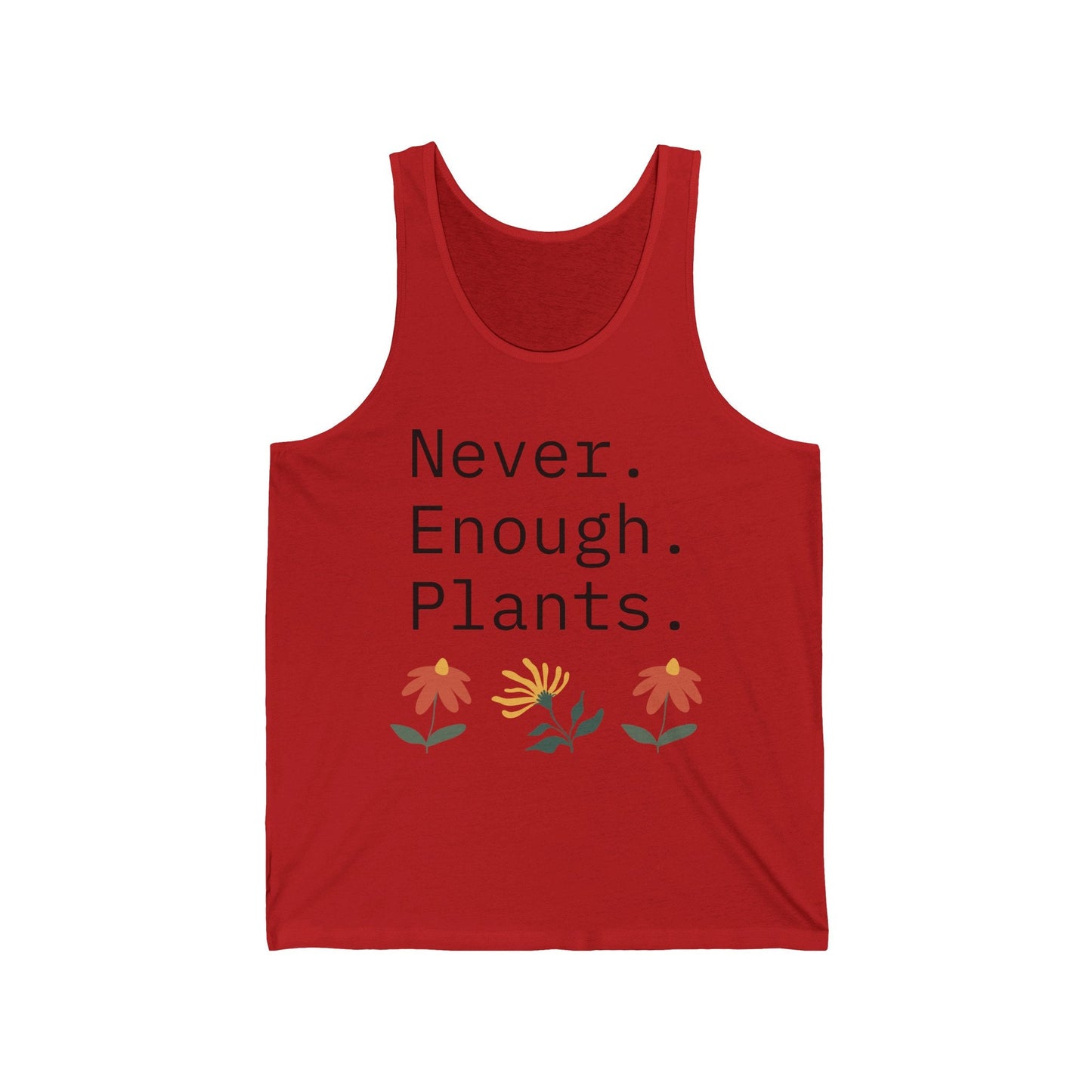 Never Enough Plants Tank Top for Plant Lovers Minimalist Sleeveless Top Perfect for Summer in the garden or tending to your houseplants