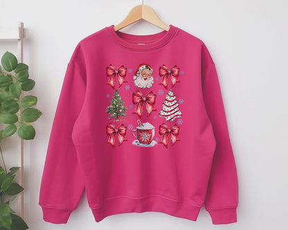 Cute Bow Croquette Christmas Sweatshirt