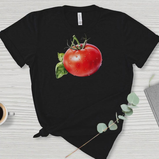 Garden Fresh: Tomato Watercolor Vegetable T-Shirt, Watercolor print, Vegetable t-shirt, Foodie Shirt