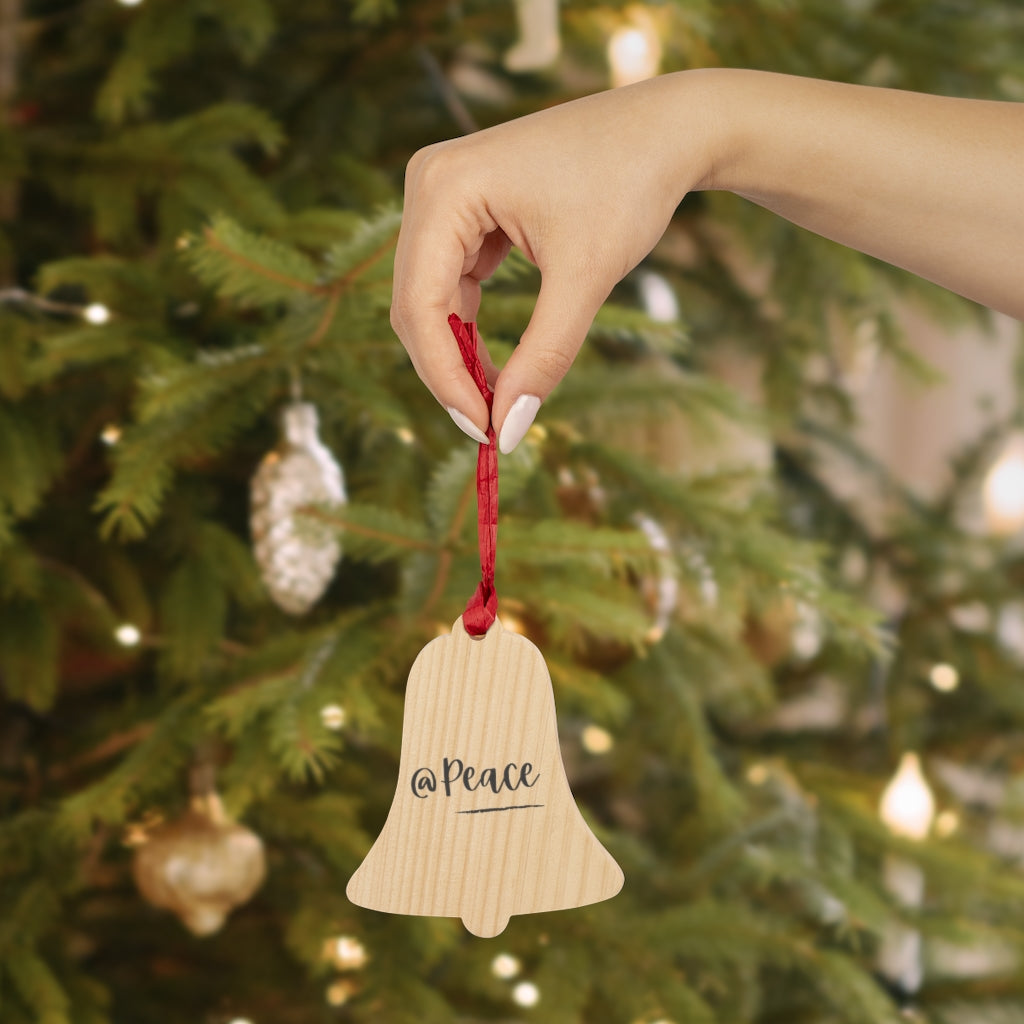 Wooden @Peace Holiday Ornaments and 3 Online @Peace themed yoga classes