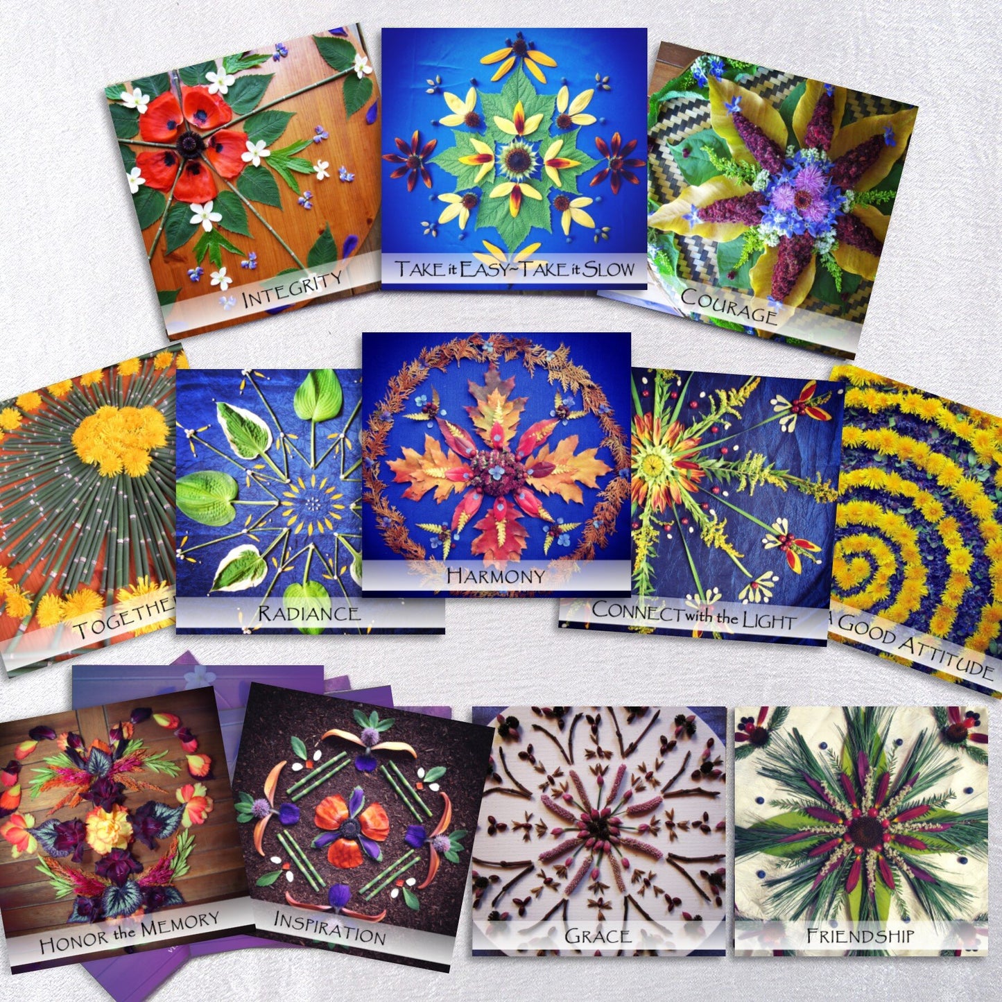 Nature Mandala Meditation Cards