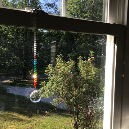 Rainbow Chakra crystal window suncatcher